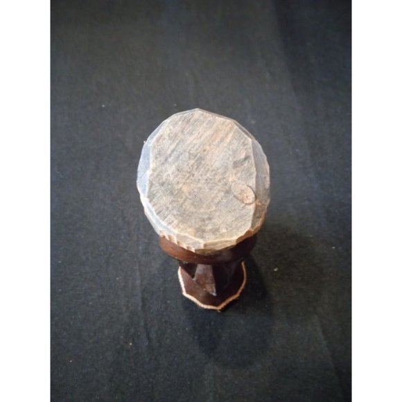 Hand Carved Glazed Wood Mini Statue 4" (9d2)‎ - Picture 5 of 6